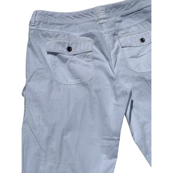 Tommy Hilfiger Cropped Cargo Pants Women’s 10 White 100% Cotton Lightweight - Picture 3 of 16